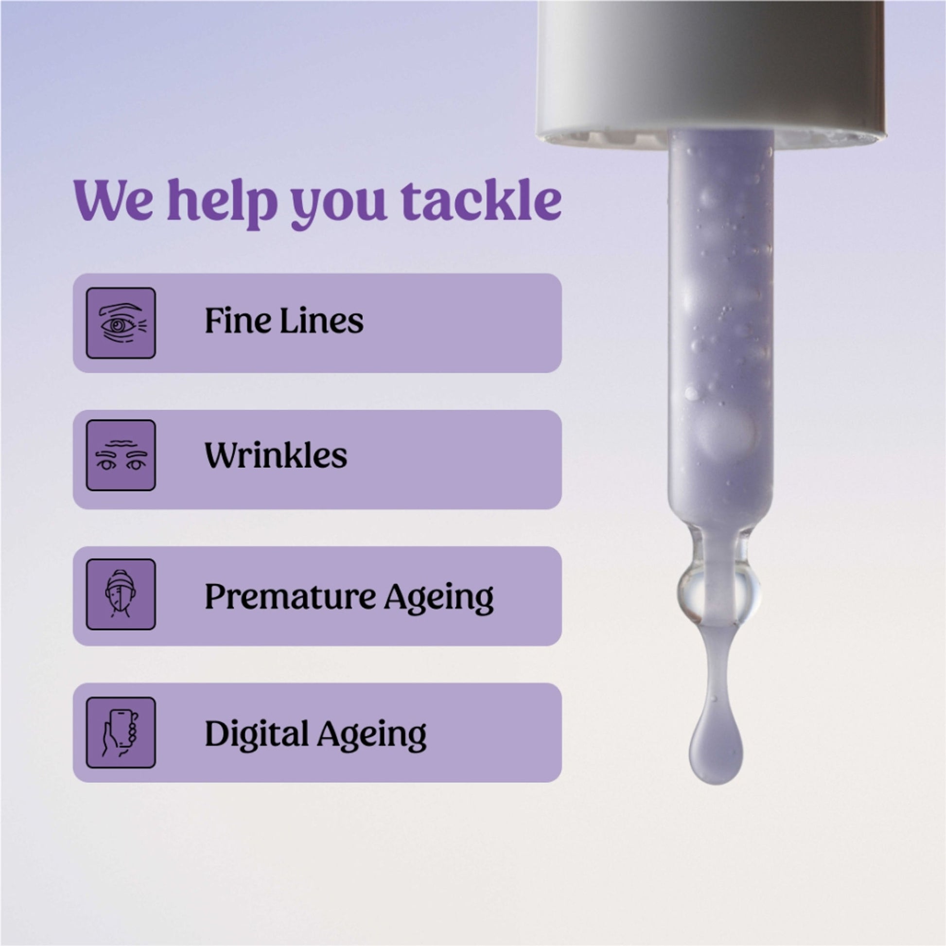 VILVAH Better Ageing Overnight Serum with BluePea Flower Extract, Bakuchiol, Ceramides & Peptides