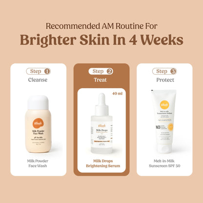 Vilvah Milk Drops Brightening Serum For Hydrated Skin, Dark Spot Care & Hyperpigmentation