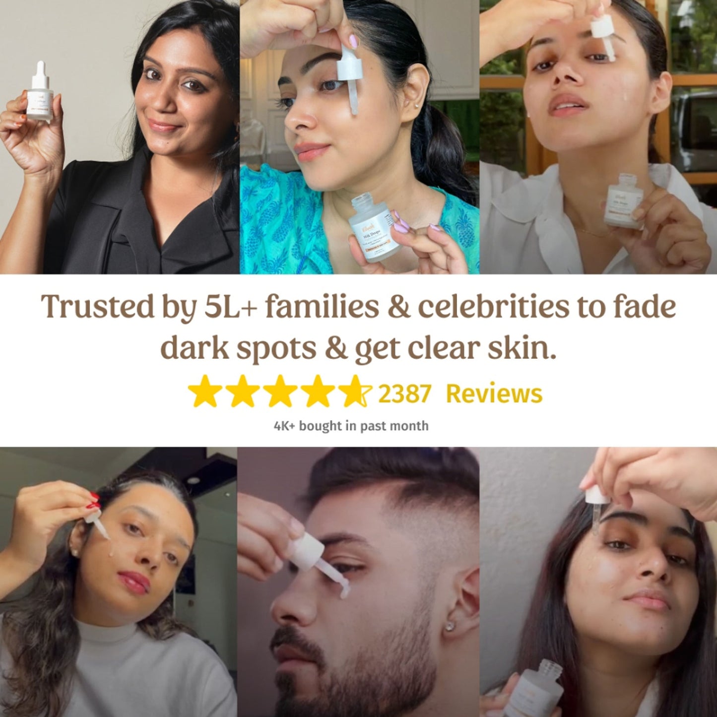 Vilvah Milk Drops Brightening Serum For Hydrated Skin, Dark Spot Care & Hyperpigmentation