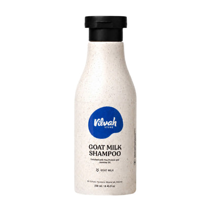 Vilvah Goat Milk Shampoo Combats Frizz, Repairs Damage & Strengthens Roots With Pea Protein