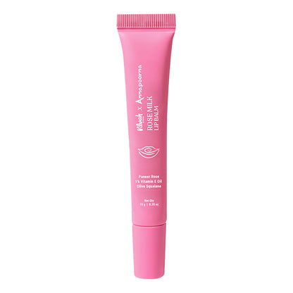 Vilvah Rose Milk Lip Balm With Pink Tint & Enriched With Rose Petals, Vitamin E & Olive Squalane