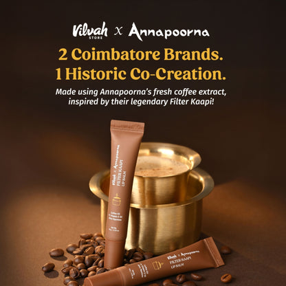 Vilvah Filter Kaapi Lip Balm With Authentic Coffee Extract Brown Tint Balm For Dry & Chapped Lips