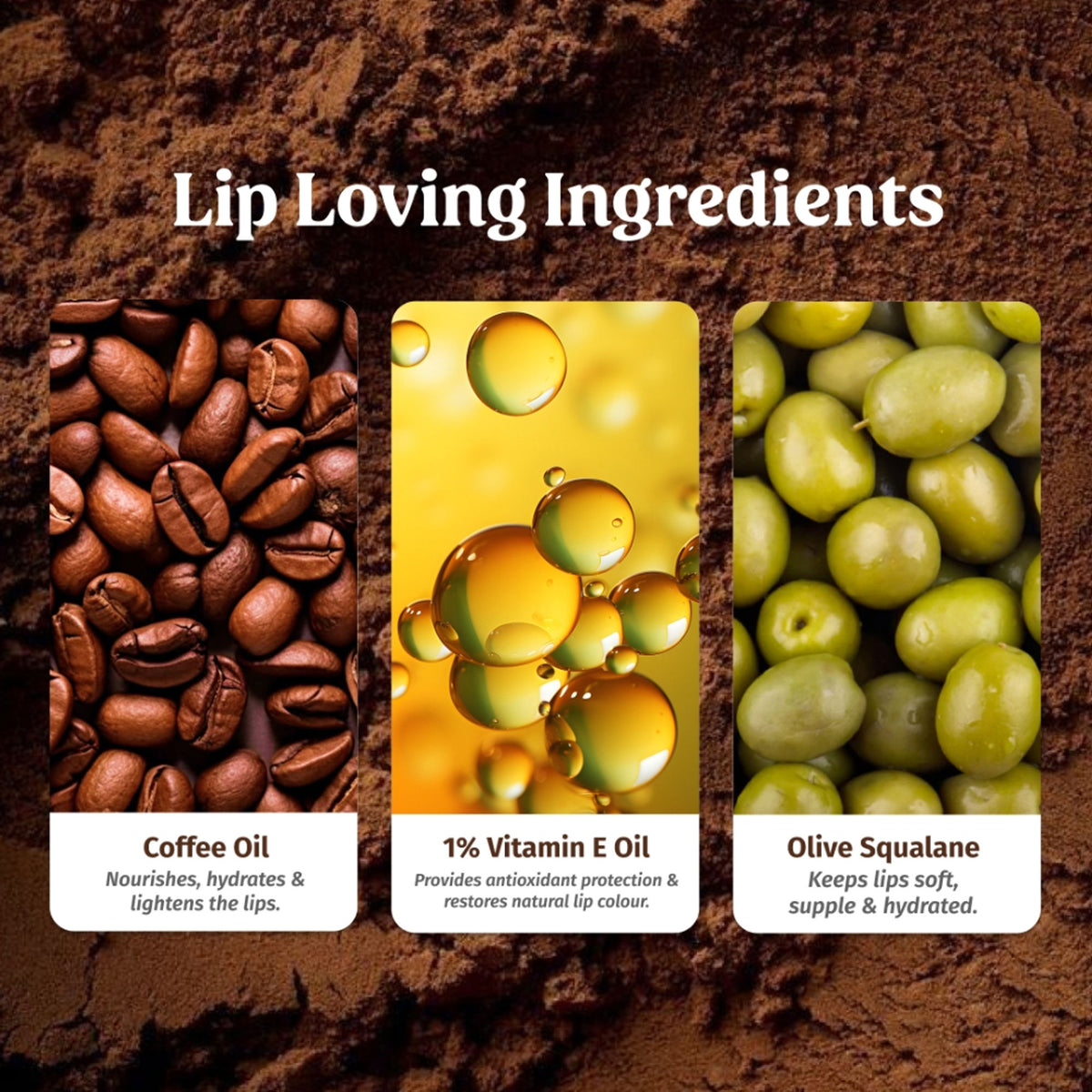 Vilvah Filter Kaapi Lip Balm With Authentic Coffee Extract Brown Tint Balm For Dry & Chapped Lips