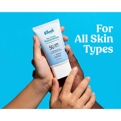 VILVAH Skin Finish Face Brightening Sunscreen SPF 50+ PA++++ With New Age Uv Filters