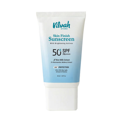 VILVAH Skin Finish Face Brightening Sunscreen SPF 50+ PA++++ With New Age Uv Filters
