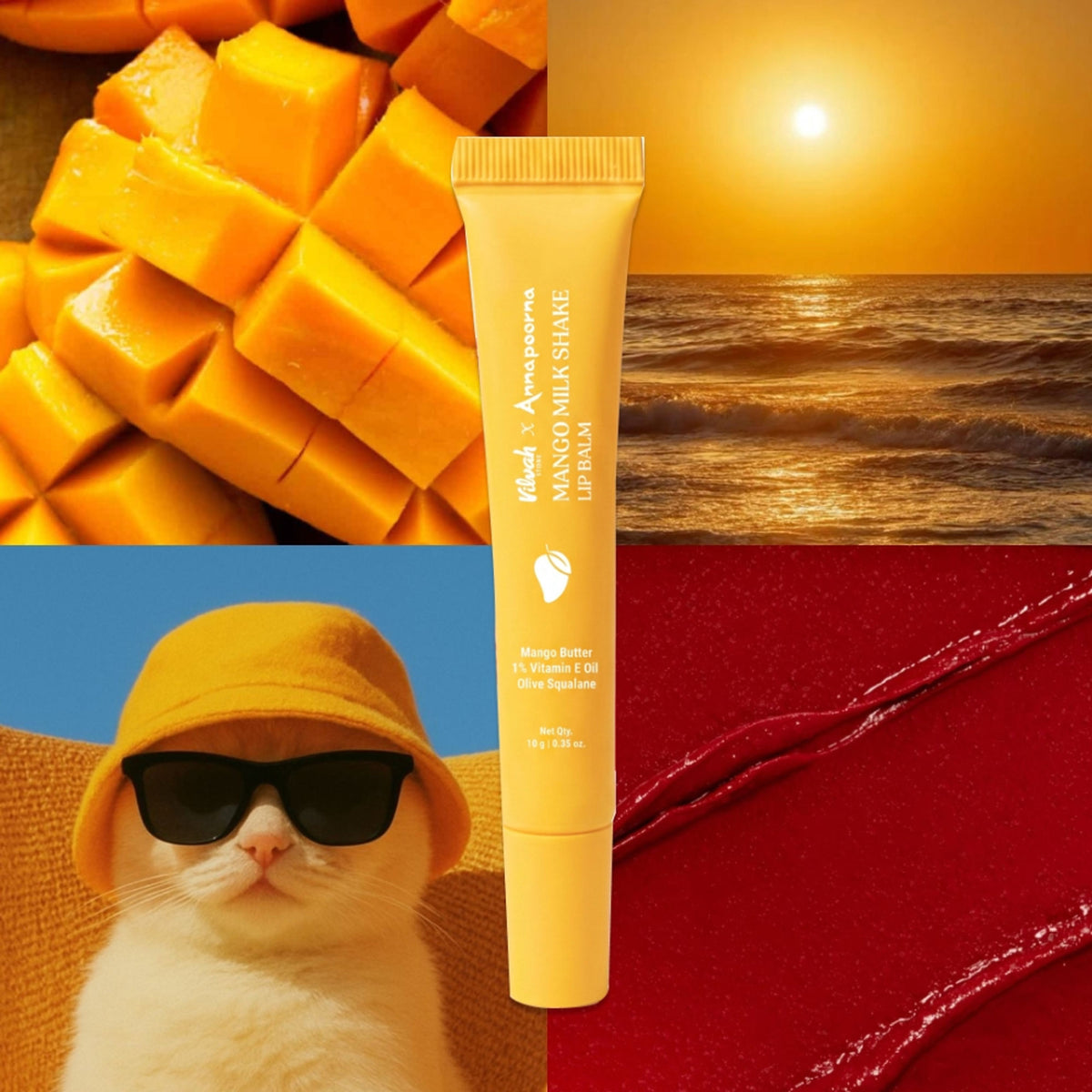 VILVAH Mango Milkshake Lip Balm With Reddish Orange Tint