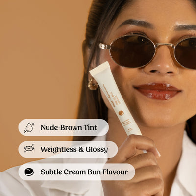 VILVAH Cream Bun Lip Balm With Warm Brown Tint