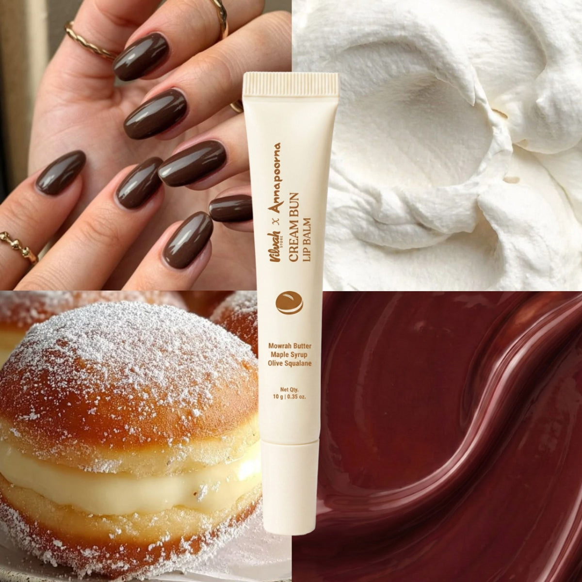 VILVAH Cream Bun Lip Balm With Warm Brown Tint