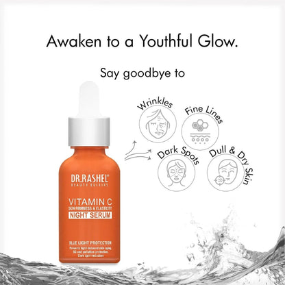 DR. RASHEL Vitamin C Night Serum Brightens, Hydrates & Repairs Skin Overnight