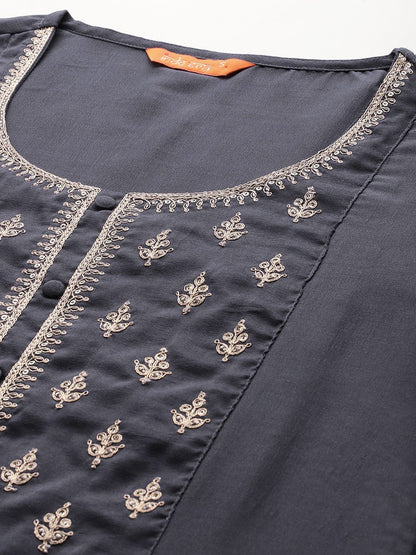 Dhiyona IE Ethnic Motifs Embroidered Zari Kurta