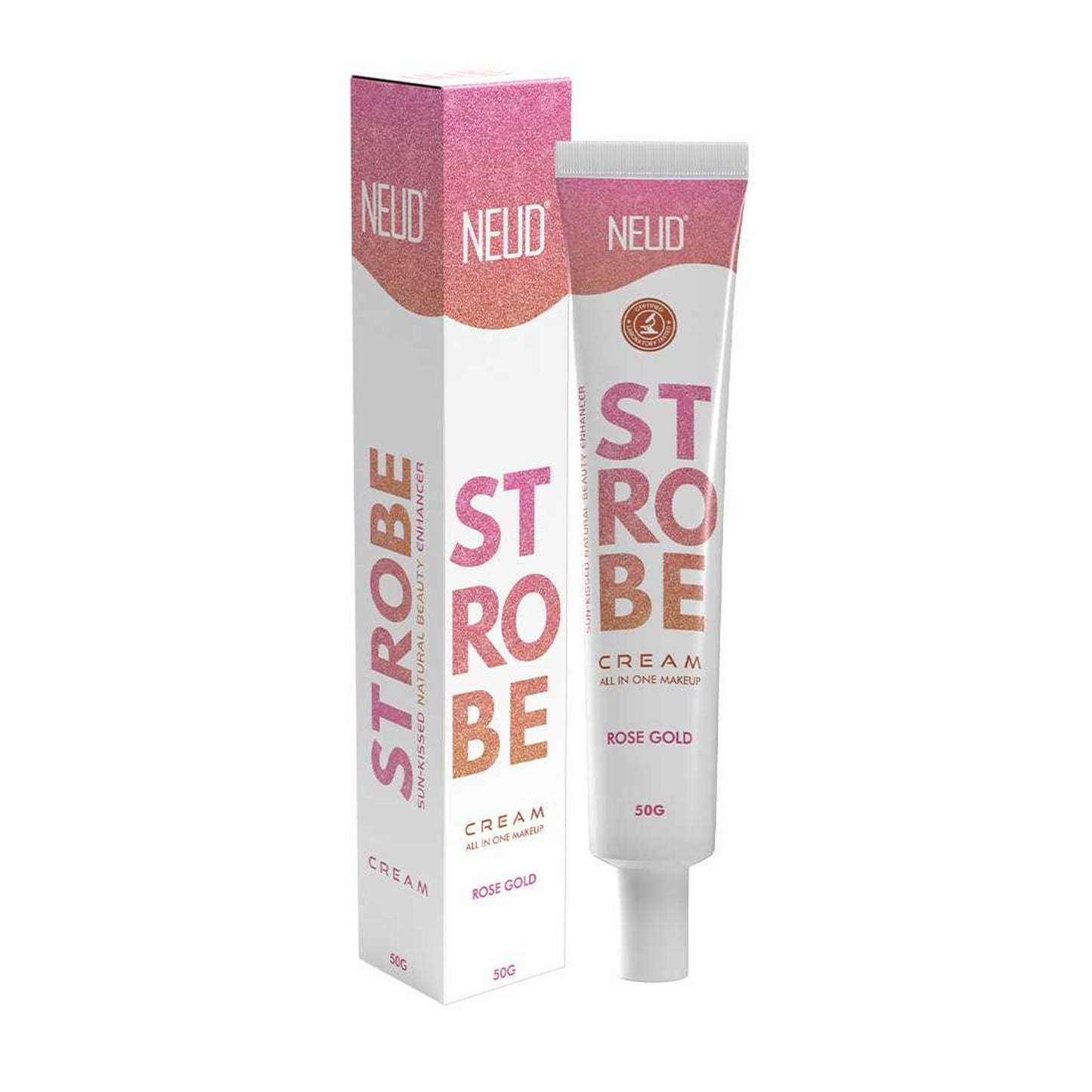 Neud Strobe Cream Rose Gold For Glowing Skin With Hyaluronic Acid & Cocoa Butter