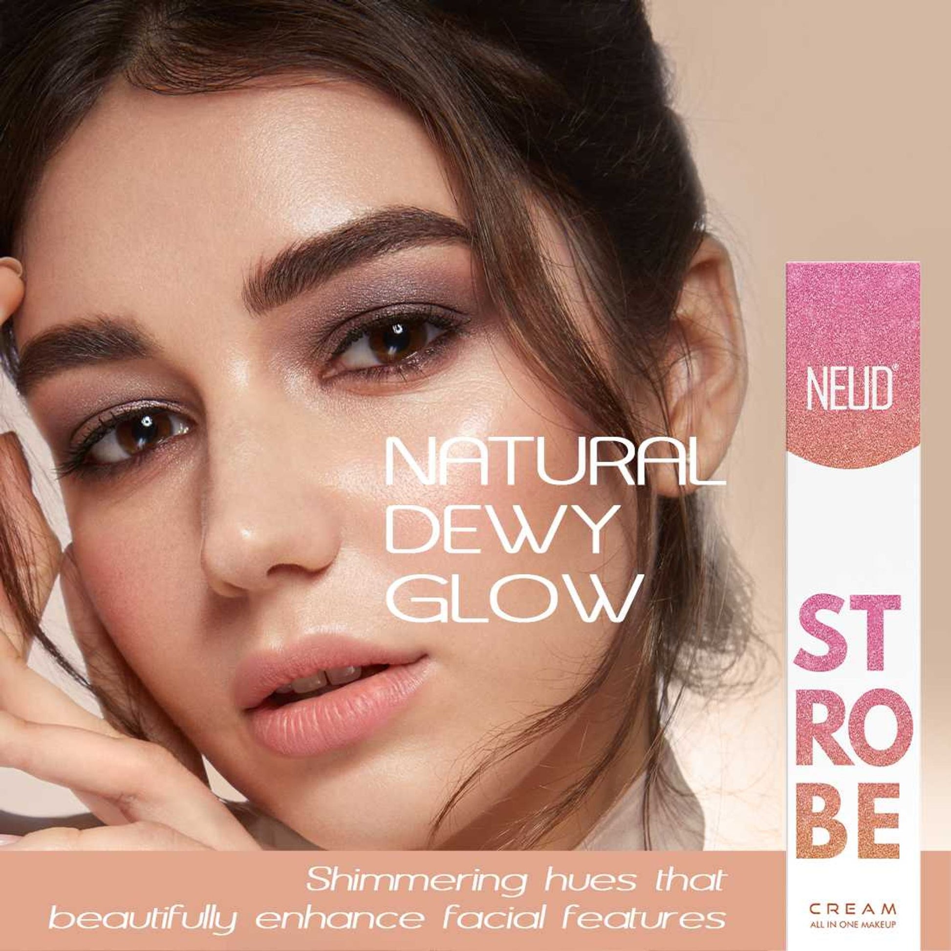 Neud Strobe Cream Rose Gold For Glowing Skin With Hyaluronic Acid & Cocoa Butter