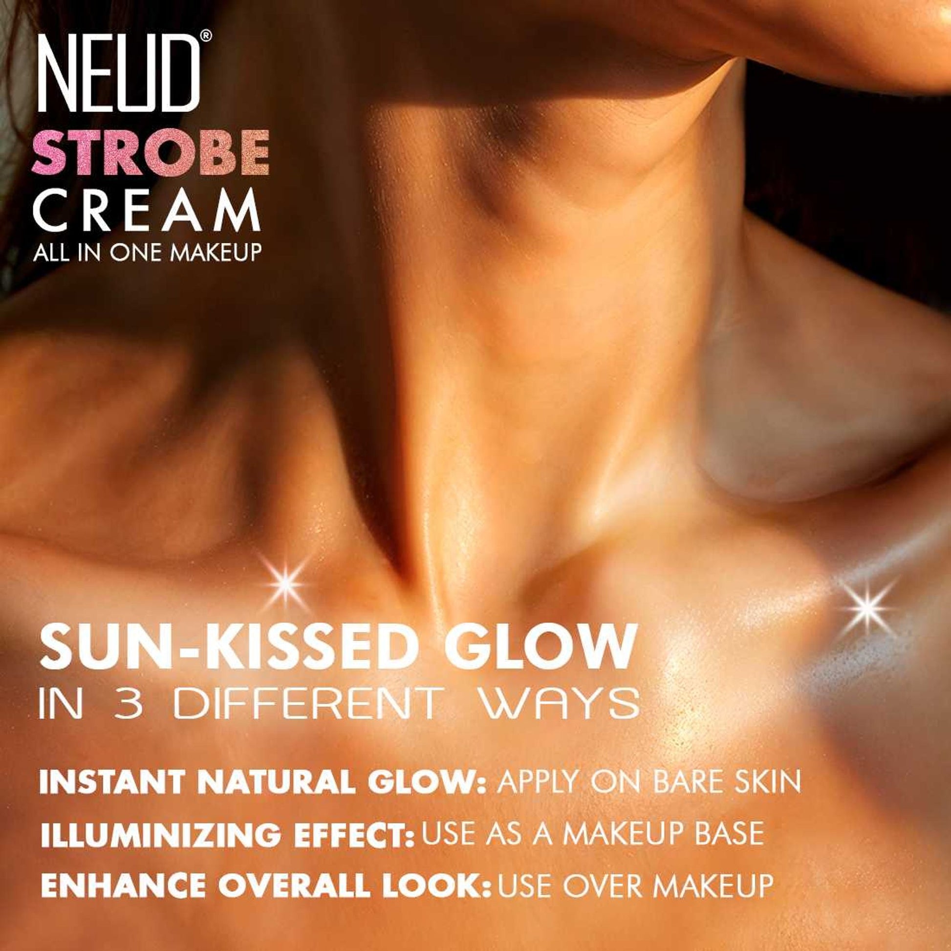 Neud Strobe Cream Rose Gold For Glowing Skin With Hyaluronic Acid & Cocoa Butter