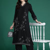 Indyancart IE Floral Embroidered Regular Kurta with Trousers