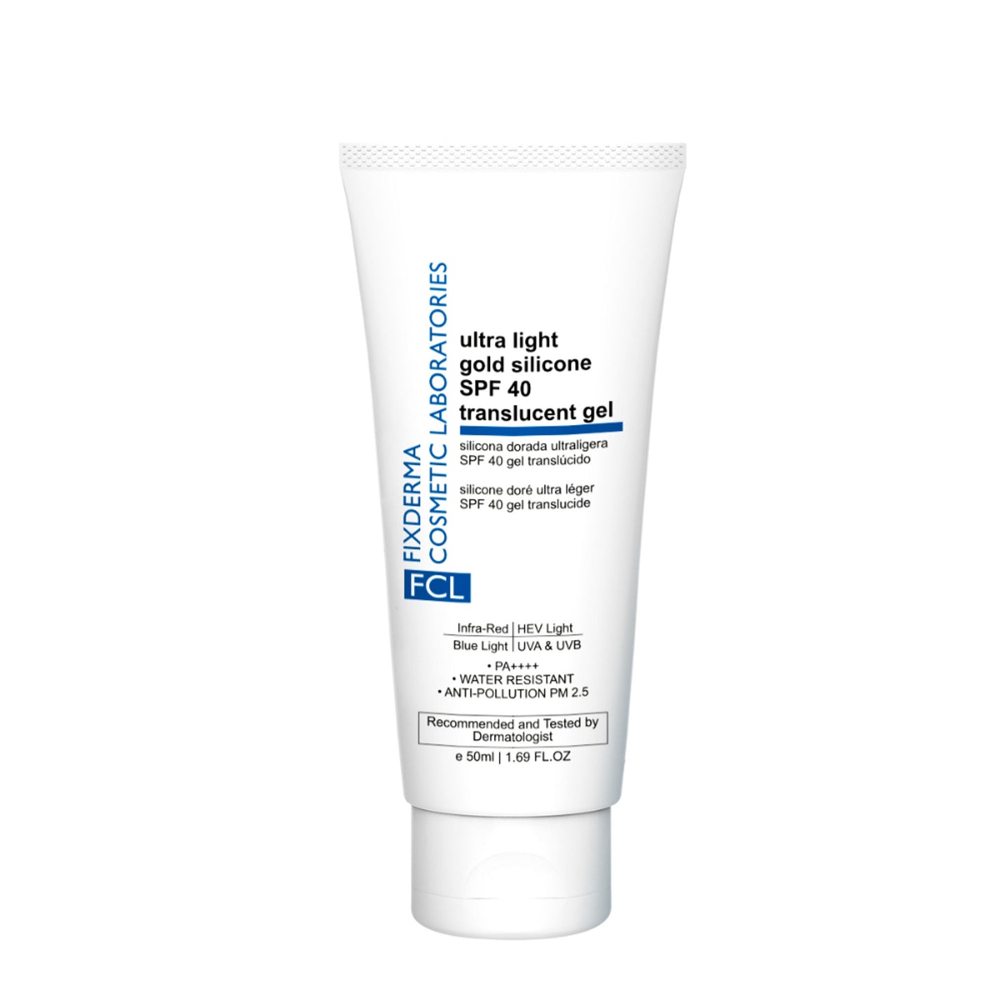 FCL Ultra Light Gold Silicone SPF 40 Sunscreen Gel Suitabe for All Skin Types