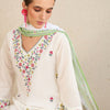 Dhiyona IE Floral Embroidered Pure Cotton Kurta With Trousers & Dupatta