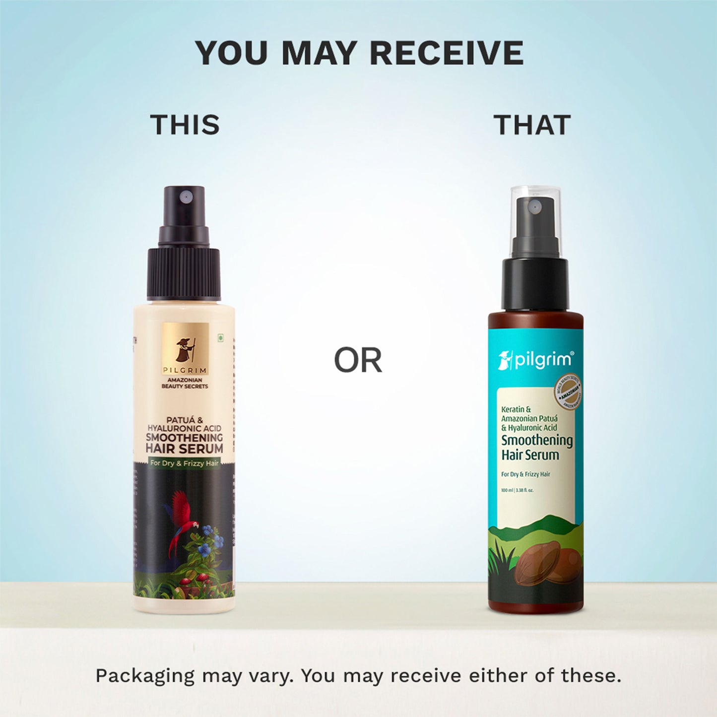 Pilgrim Patua & Hyaluronic Acid Smoothing Hair Serum for Dry & Frizzy Hair