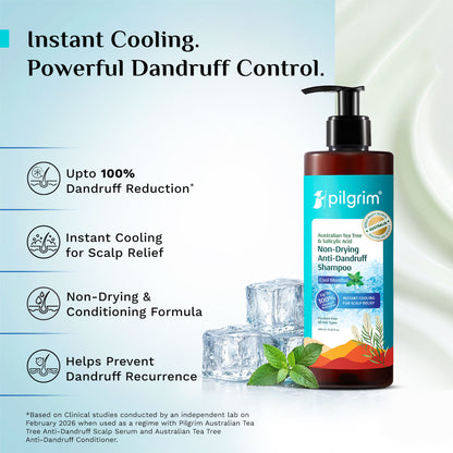 Pilgrim Australian Tea Tree & Salicylic Acid Cool Menthol Non-Drying Anti-Dandruff Shampoo