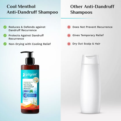 Pilgrim Australian Tea Tree & Salicylic Acid Cool Menthol Non-Drying Anti-Dandruff Shampoo