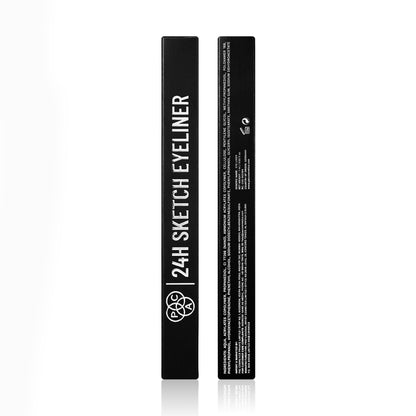 PAC 24H Sketch Eyeliner - 0.2mm Precision Tip, Deep Black Matte Finish, Waterproof & Smudgeproof