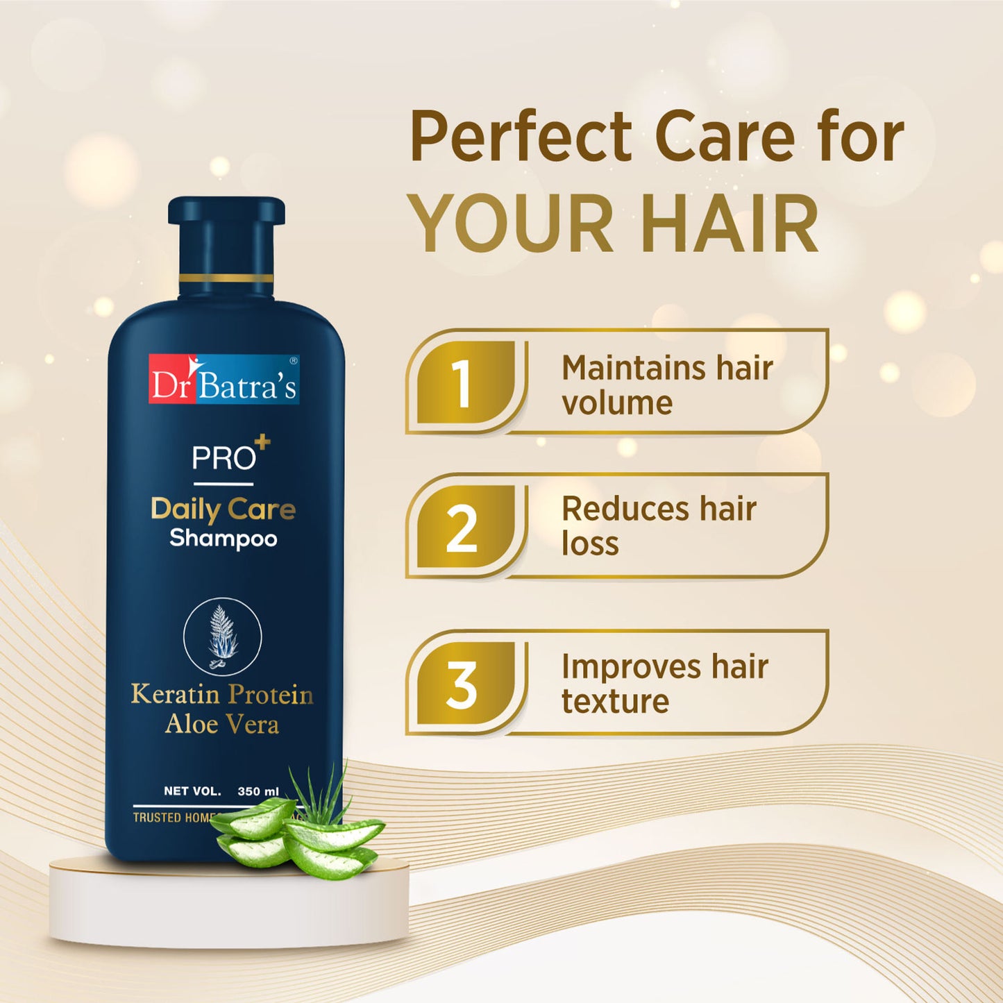 Dr Batra's PRO+ Daily Care Shampoo with Keratin Protien Daily Care Shampoo (Pack of 1)