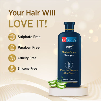 Dr Batra's PRO+ Daily Care Shampoo with Keratin Protien Daily Care Shampoo (Pack of 1)