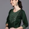 Dhiyona IE Ethnic Motifs Embroidered Sequinned Detail Straight Kurta