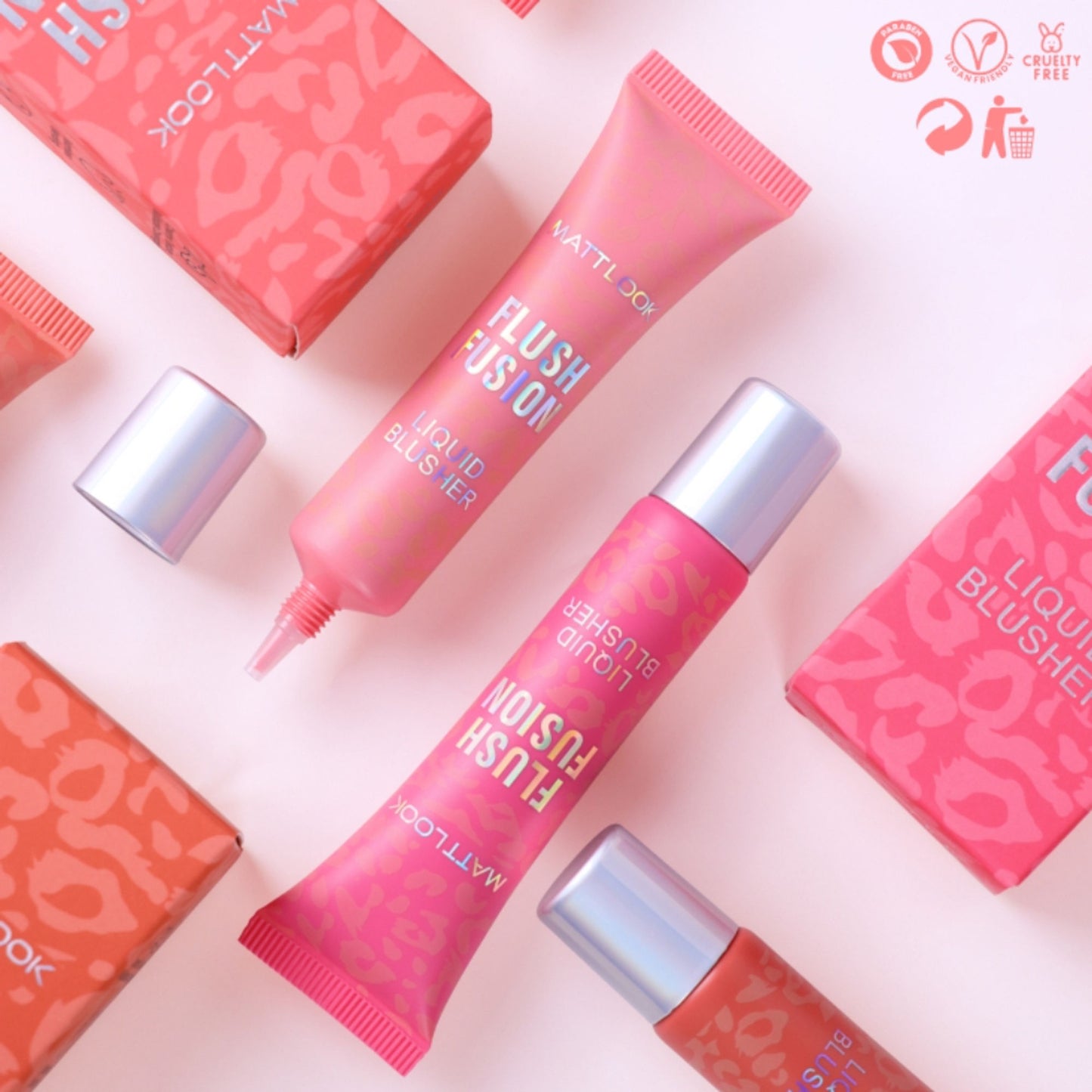 Matt look Flush Fusion Liquid Blusher - Cherry Blossom-02