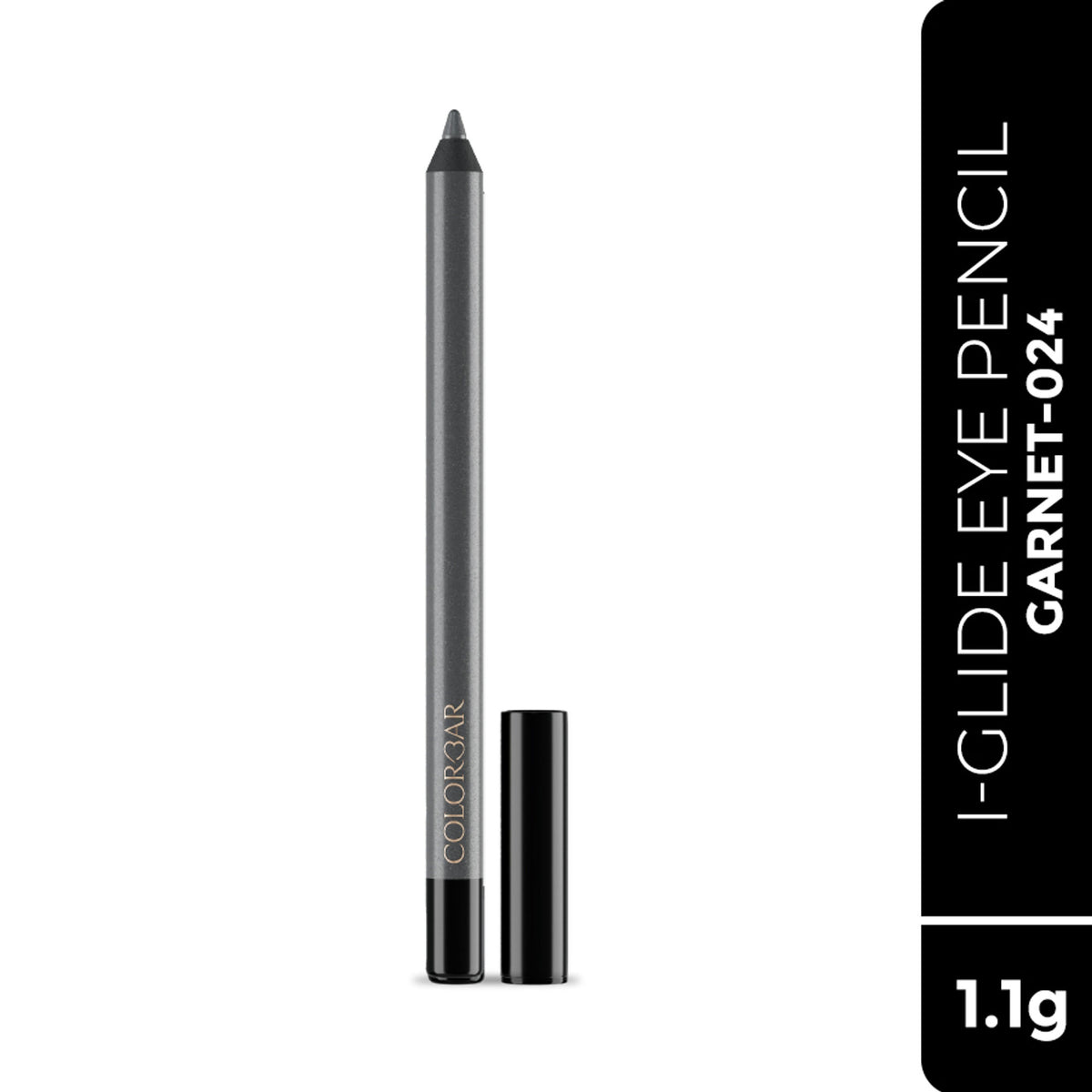 Colorbar I-Glide Magic Eye Pencil in Garnet, featuring a sleek black and garnet-colored eye pencil with a twist-up design.
