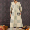 Indyancart IE Women Printed Pleated Pure Cotton Kurta with Trousers