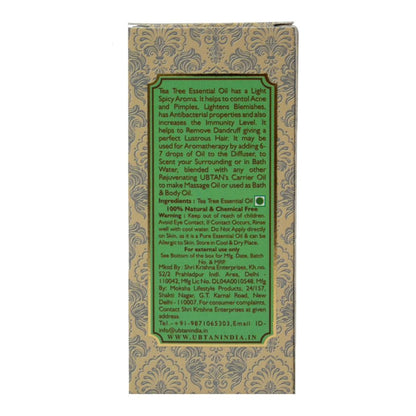 Rejuvenating UBTAN Tea Tree Pure Essential Bath & Body Oil