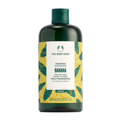 The Body Shop Banana Nourishing Shampoo, Repairs Frizz, Organic Banana Puree