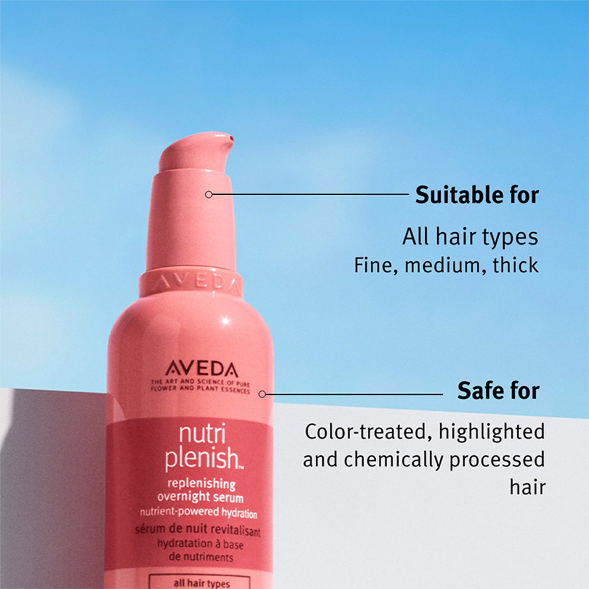 Aveda Nutriplenish Hydrating Serum for Dry & Frizzy Hair with Coconut Oil- 72% Increase in Hydration