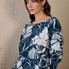 Dhiyona IE Women Floral Printed Regular Pure Cotton Kurta with Trousers