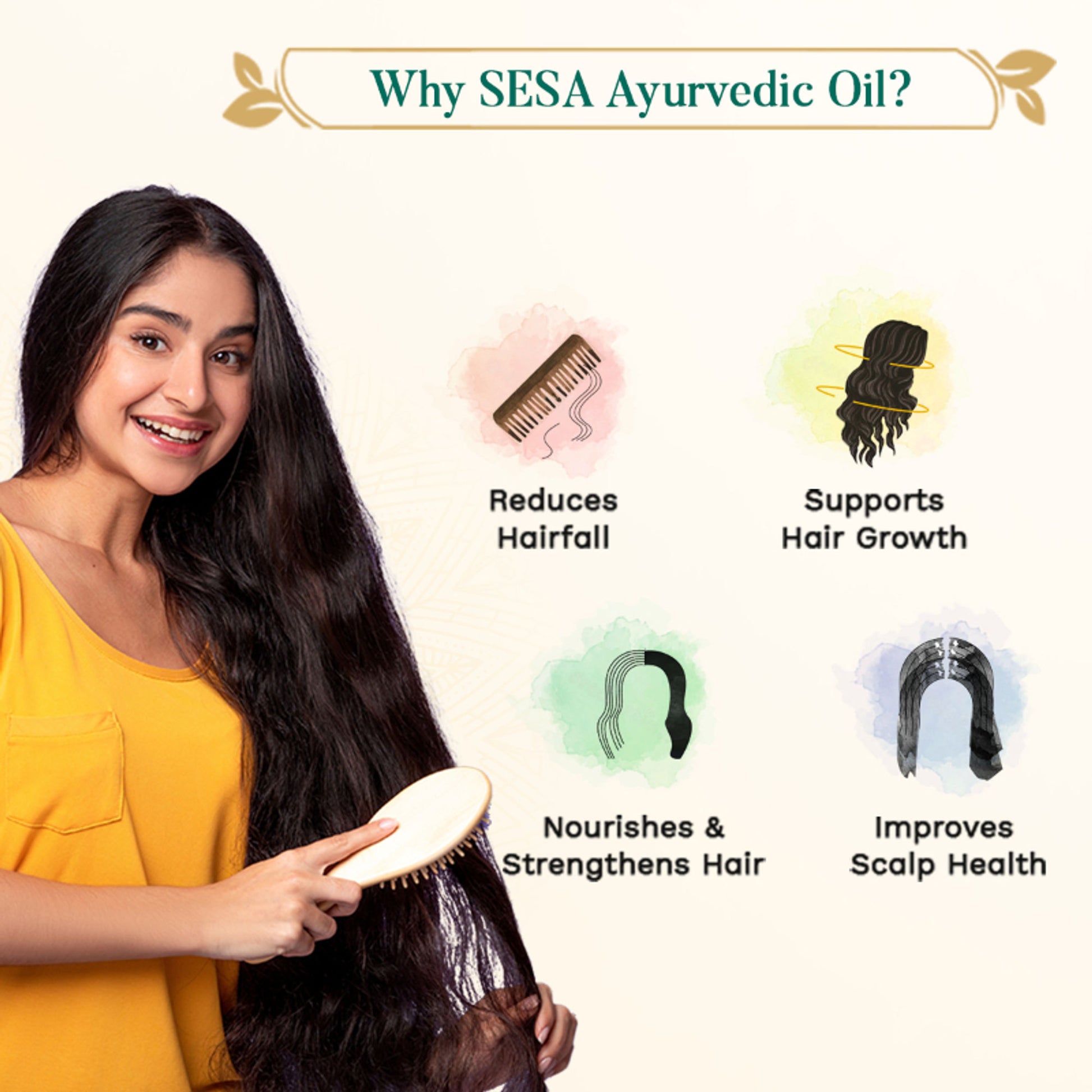 SESA Ayurvedic Hair Oil, 18 Herbs + 5 Oils, Kshir Pak Vidhi reduces Hair Fall & Supports Hair Growth