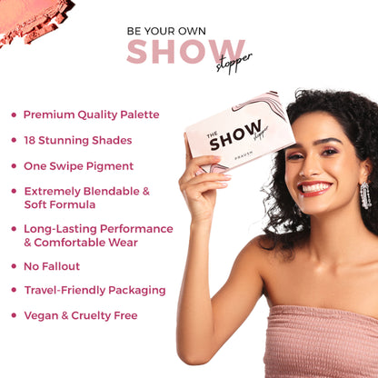 Praush Beauty The Showstopper Eyeshadow Palette With 18 Pigmented Shades