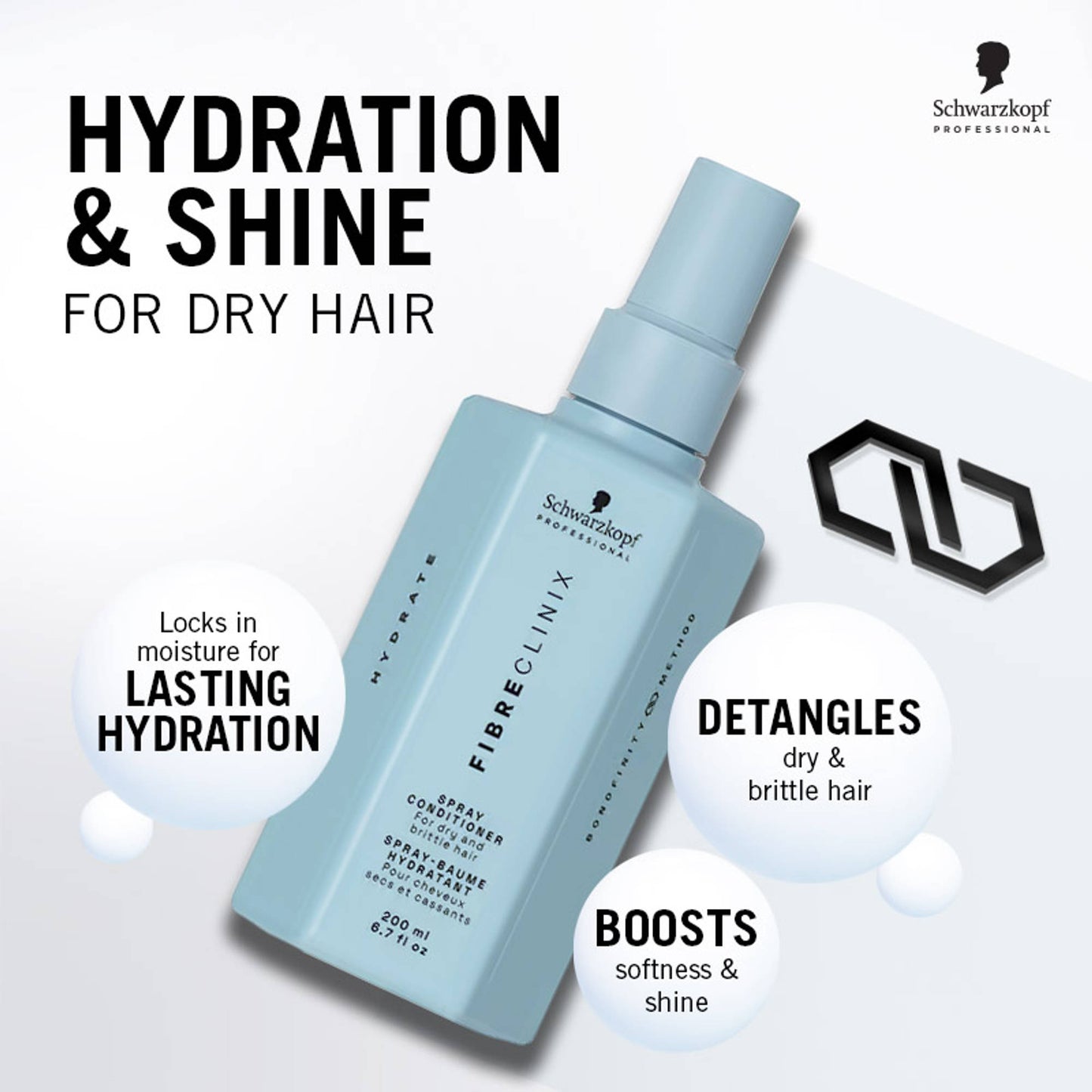 Schwarzkopf Professional Fibre Clinix Hydrate Hair Spray Conditioner