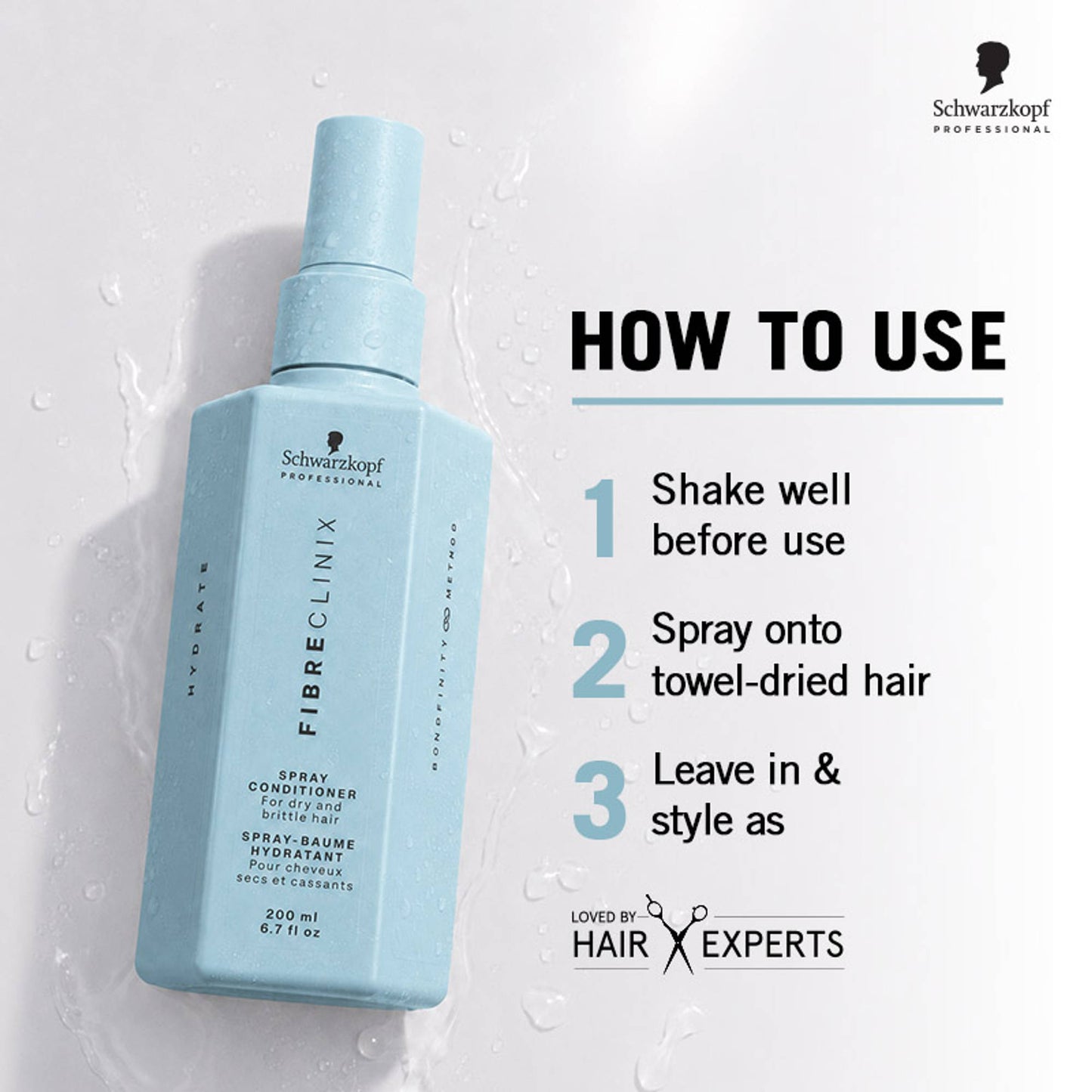 Schwarzkopf Professional Fibre Clinix Hydrate Hair Spray Conditioner