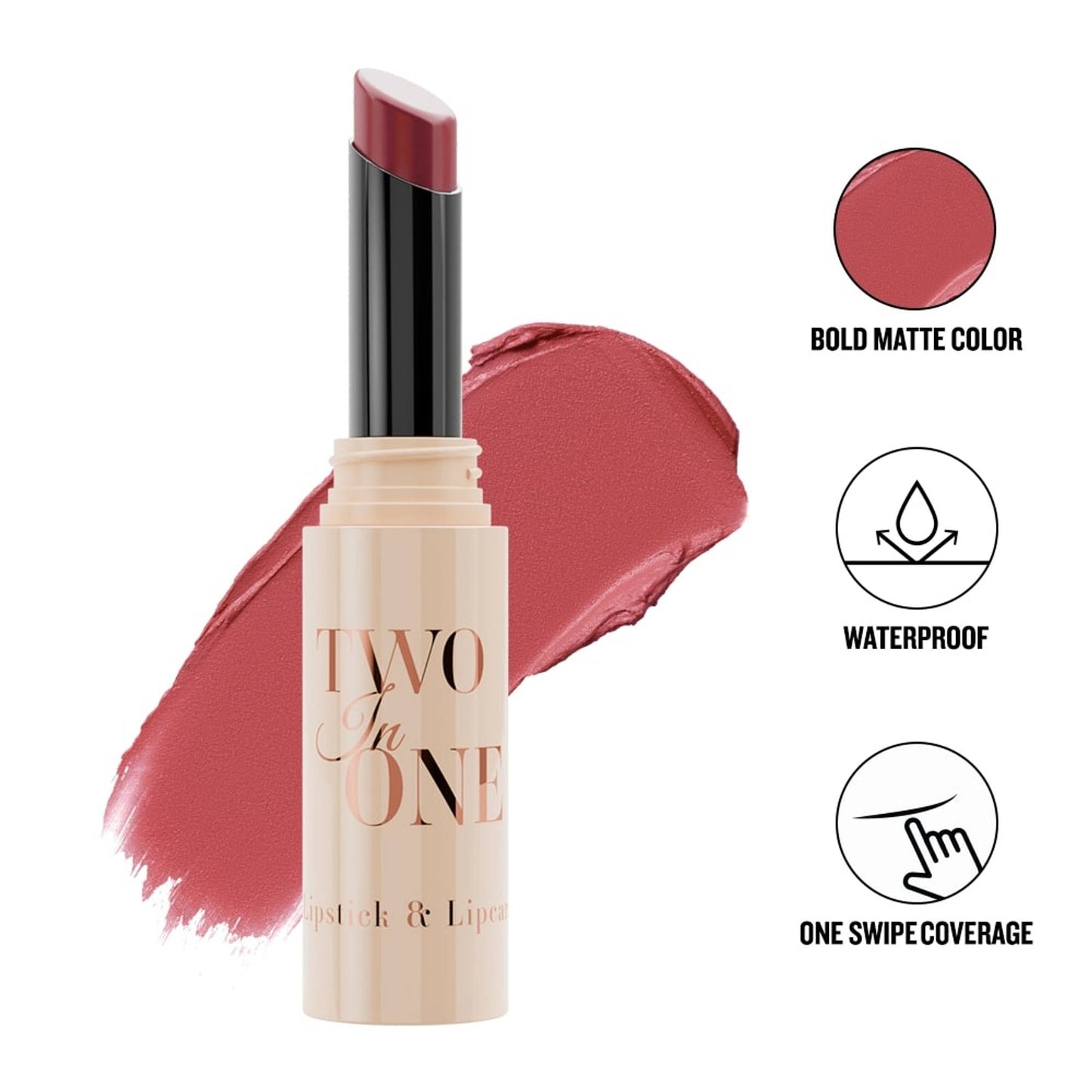 Character Two In One - Lipstick & Lipcare Hydrating Texture Waterproof and Long-Lasting - CTO103