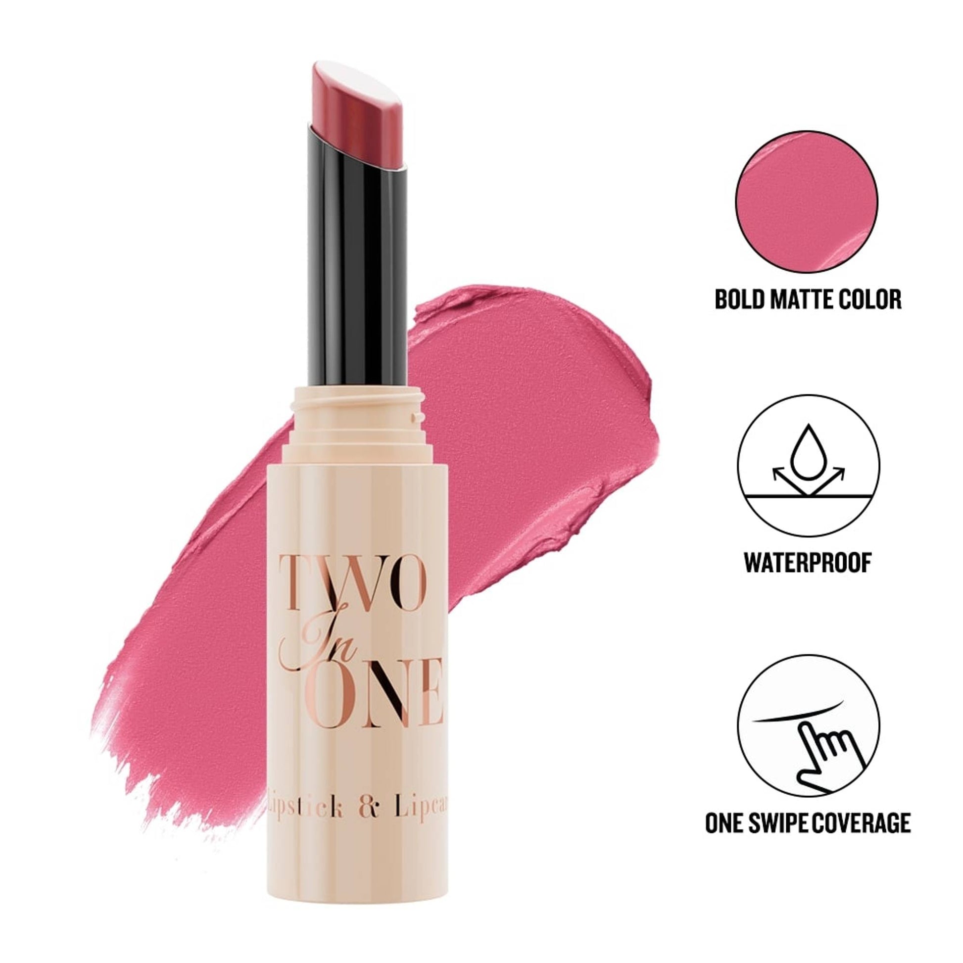 Character Two In One - Lipstick & Lipcare Hydrating Texture Waterproof and Long-Lasting - CTO106