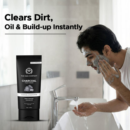 The Man Company Charcoal Face Wash For Men with Charcoal & Niacinamide