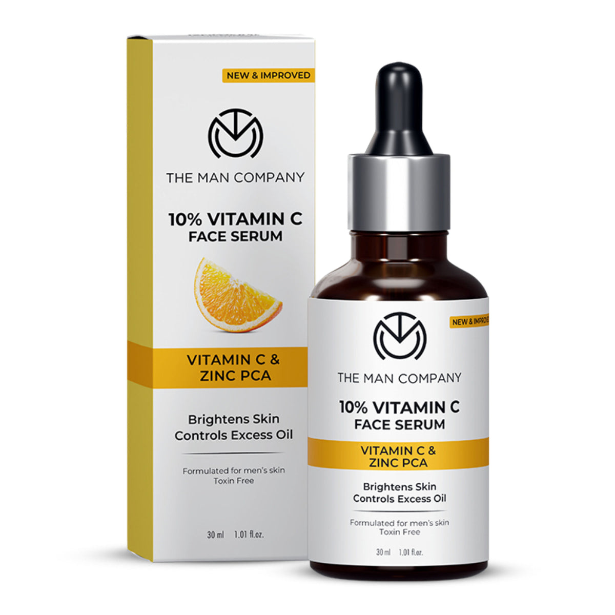 The Man Company 10% Vitamin C Face Serum For Man with Stable Vitamin C & Zinc PCA