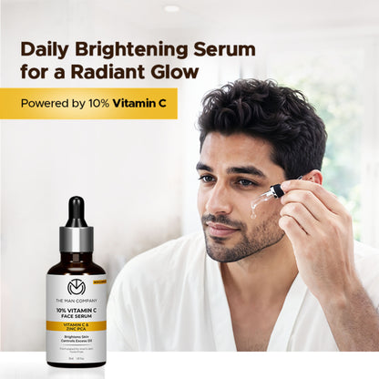 The Man Company 10% Vitamin C Face Serum For Man with Stable Vitamin C & Zinc PCA
