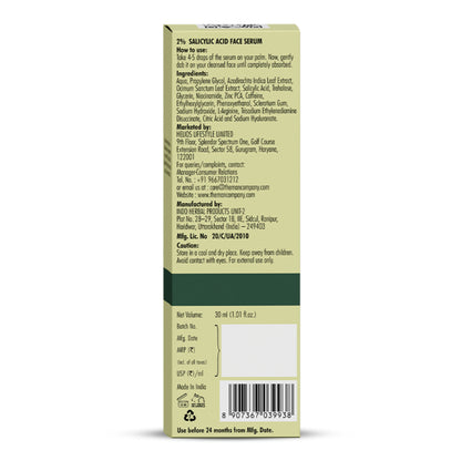 The Man Company 2% Salicylic Acid Face Serum For Man with Niacinamide