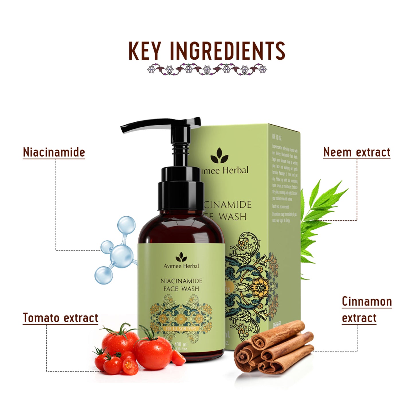 Avimee Herbal Niacinamide Face Wash