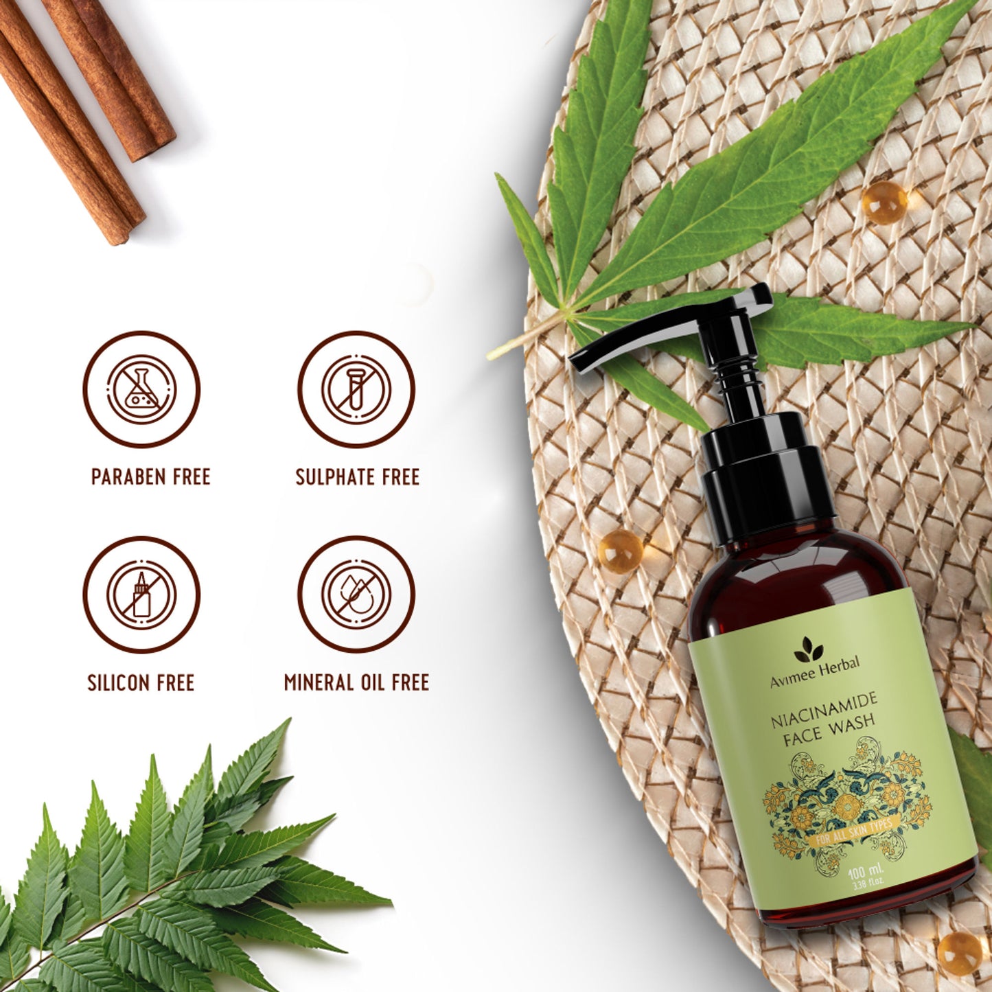Avimee Herbal Niacinamide Face Wash