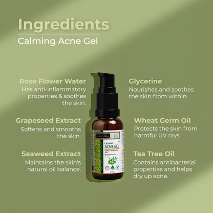 Indus Valley Acne Gel Seaweed & Tea Tree Anti Acne, Oil Control & Soothing