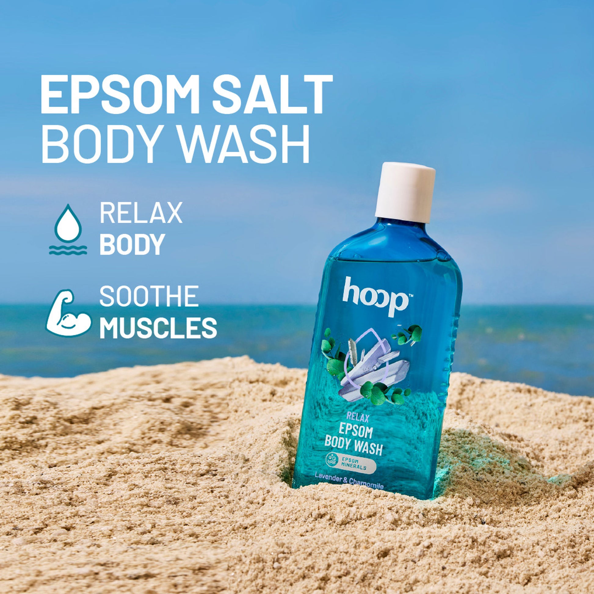 hoop Epsom Body Wash Epsom Salt Infused Shower Gel With Lavender Oil For Muscle Relaxing