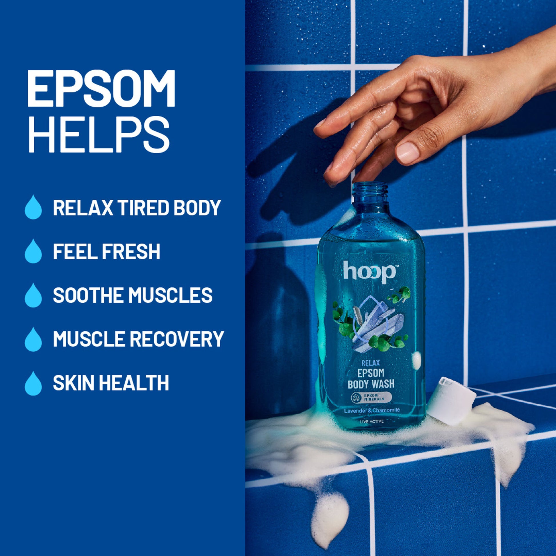 hoop Epsom Body Wash Epsom Salt Infused Shower Gel With Lavender Oil For Muscle Relaxing