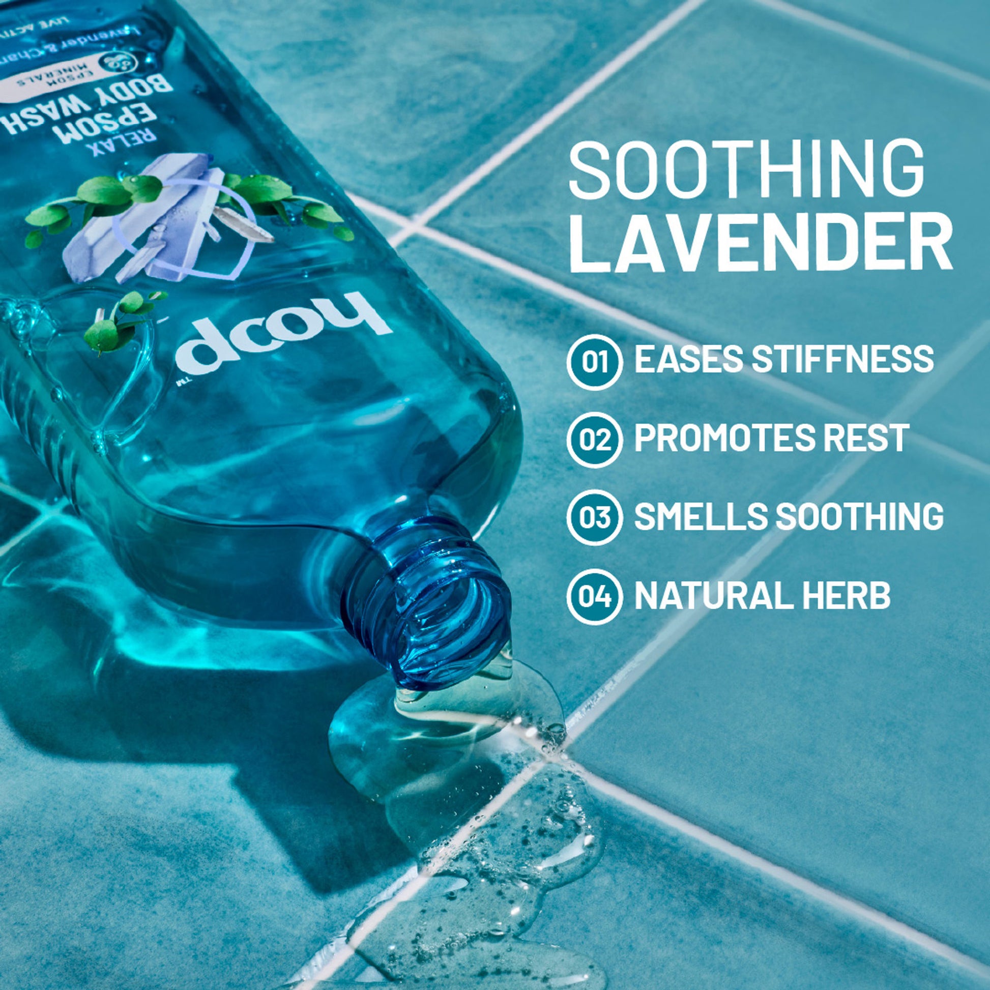 hoop Epsom Body Wash Epsom Salt Infused Shower Gel With Lavender Oil For Muscle Relaxing